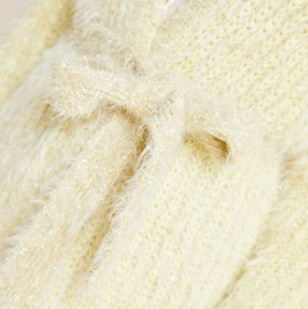 Anthropologie Larkin Yellow Shimmer Tie Front Cardigan -XS - Picture 3 of 8